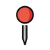 round pushpin on OpenMoji