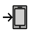 mobile phone with arrow on OpenMoji