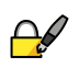 locked with pen on OpenMoji