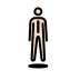 person in suit levitating: light skin tone on OpenMoji