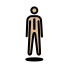 person in suit levitating: medium-light skin tone on OpenMoji
