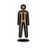person in suit levitating: medium skin tone on OpenMoji