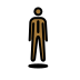 person in suit levitating: medium-dark skin tone on OpenMoji