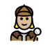 woman detective: medium-light skin tone on OpenMoji