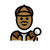 man detective: medium-dark skin tone on OpenMoji