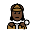 woman detective: dark skin tone on OpenMoji