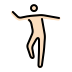 man dancing: light skin tone on OpenMoji