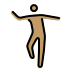 man dancing: medium skin tone on OpenMoji