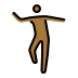 man dancing: medium-dark skin tone on OpenMoji
