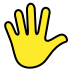 hand with fingers splayed on OpenMoji