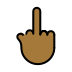 middle finger: medium-dark skin tone on OpenMoji