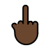 middle finger: dark skin tone on OpenMoji