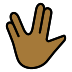 vulcan salute: medium-dark skin tone on OpenMoji
