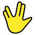 vulcan salute on OpenMoji