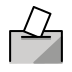 ballot box with ballot on OpenMoji