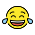 face with tears of joy on OpenMoji