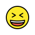 grinning squinting face on OpenMoji