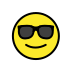 smiling face with sunglasses on OpenMoji