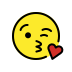 face blowing a kiss on OpenMoji