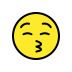 kissing face with closed eyes on OpenMoji