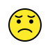 disappointed face on OpenMoji