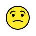 worried face on OpenMoji