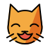 grinning cat with smiling eyes on OpenMoji
