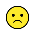 slightly frowning face on OpenMoji