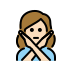 woman gesturing NO: light skin tone on OpenMoji