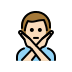 man gesturing NO: light skin tone on OpenMoji