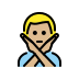 man gesturing NO: medium-light skin tone on OpenMoji