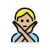 person gesturing NO: medium-light skin tone on OpenMoji