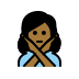 woman gesturing NO: medium-dark skin tone on OpenMoji