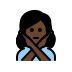 woman gesturing NO: dark skin tone on OpenMoji