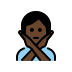 person gesturing NO: dark skin tone on OpenMoji