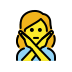 woman gesturing NO on OpenMoji