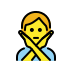 person gesturing NO on OpenMoji