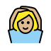 woman gesturing OK: medium-light skin tone on OpenMoji