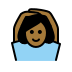 woman gesturing OK: medium-dark skin tone on OpenMoji