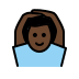 man gesturing OK: dark skin tone on OpenMoji