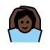 person gesturing OK: dark skin tone on OpenMoji