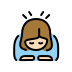 woman bowing: light skin tone on OpenMoji