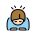 person bowing: light skin tone on OpenMoji