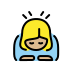 woman bowing: medium-light skin tone on OpenMoji