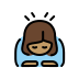 woman bowing: medium skin tone on OpenMoji