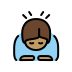 person bowing: medium skin tone on OpenMoji