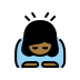 woman bowing: medium-dark skin tone on OpenMoji
