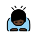person bowing: dark skin tone on OpenMoji