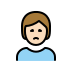 person frowning: light skin tone on OpenMoji