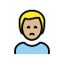 man frowning: medium-light skin tone on OpenMoji